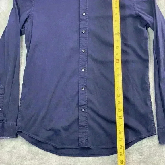 Butter Cloth Shirt Mens Large Tall Fit Button Up L/S Blue Cotton Casual Office - Picture 2 of 9